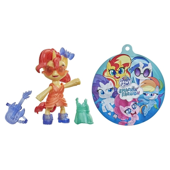 NEW My Little Pony Smashin’ Fashion Sunset Shimmer Set 3" Poseable Figure 9 Pcs - Picture 7 of 7